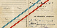 Ein gestempelter französischer Pass