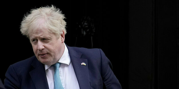 Nahaufnahme von Boris Johnson mit gewohnt zerstruppeltem Haar