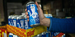Einen Büchse Bier aus Finnland der Marke Otan