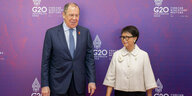 Die indonesische Außenministerin Retno Marsudi und ihr russicher Amtskollege Sergei Lawrow