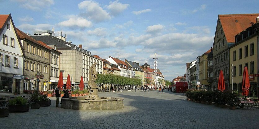 Ansicht der Maximilianstraße in Bayreuth