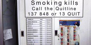 Ein Zigarettenautomat in Australien