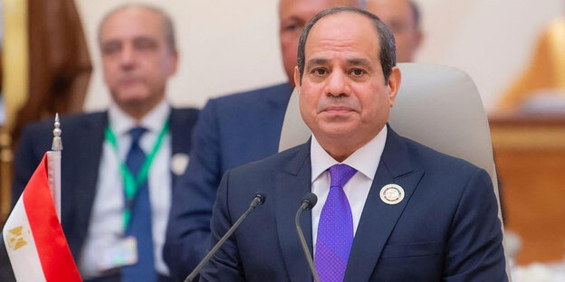 Der ägyptische Präsident Abdel Fattah al-Sisi bei einer Konferenz