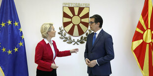 Ursula Von der Leyen und Stevo Pendarovski