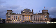 Aussenansicht des deutschen Bundestag