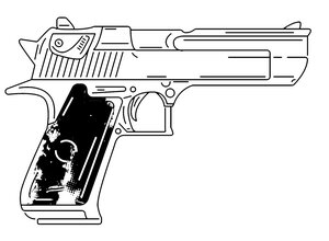 Illustration: eine Pistole Illustration: eine Pistole