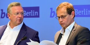 Der Innensenator und der Regierende Bürgermeister Berlins