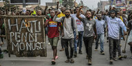 Demonstrierende in Goma