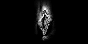 Schwarz-weiß-Aufnahme einer Vulva