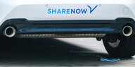Autoheck mit Schrift "ShareNow"
