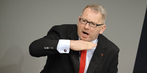 Johannes Kahrs bei einer Rede im Bundestag