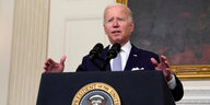 US-Präsident Joe Biden am Rednerpult