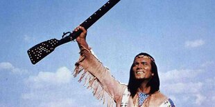 Szene aus einem Winnetou-Film.