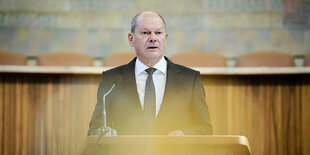 Olaf Scholz am Rednerpult