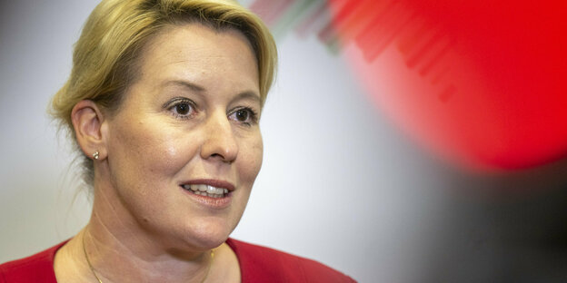 Das Bild zeigt Berlins Regierungschefin Franziska Giffey (SPD)