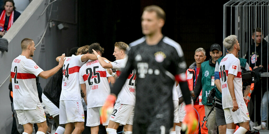 Deprimierter Neuer, jubelnde VfB-ler.