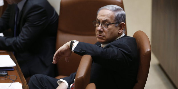 Benjamin Netanjahu in der Knesset