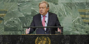Antonio Guterres am UN-Rednerpult