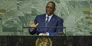 Macky Sall am Renerpult der UNO