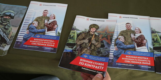 Russian Army promotional brochures for recruiting young soldiers