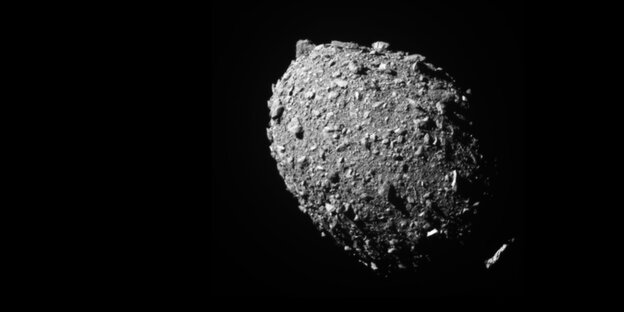 Asteroid Dimorphos kurz vor dem Aufprall der Raumsonde „Dart“