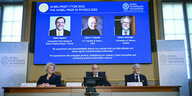 Verkündung der Nobelpreise für Physik in Stockholm