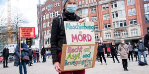 Demo für Asylsuchende in Hamburg