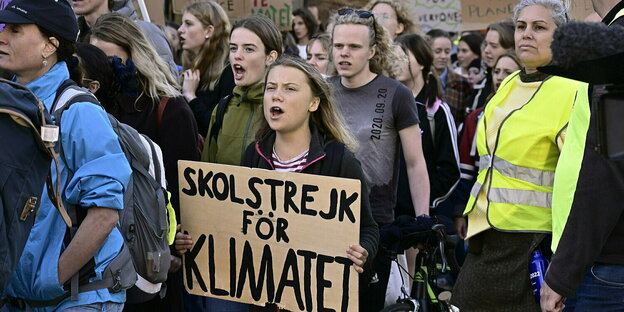 Greta Thunberg beim Klimastreik