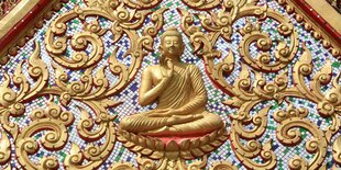 Detail eines buddhistischen Tempels