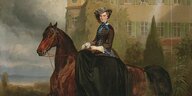 Gemälde zeigt Kaiserin Sisi auf einem Pferd sitzend