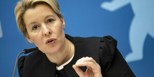 Das Bild zeigt Berlins Regierungschefin Franziska Giffey (SPD).