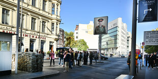 Blick auf den Checkpoint Charlie