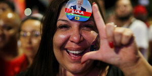 Lulas Anhänger feiern den Wahlsieg