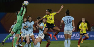 Finale der U17-Fußball-WM der Frauen. Szene im spanischen Strafraum
