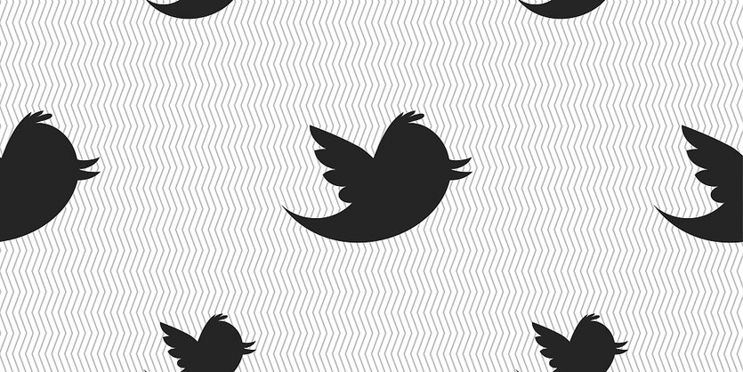 Das Twitter-Logo in SChwarz