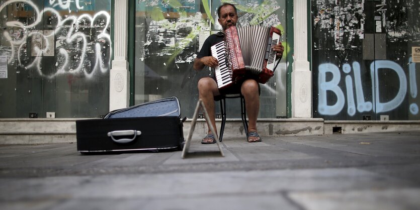 Akkordeonspieler in Athen