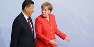 Xi Jinping und Angela Merkel