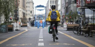 Radfahrer in der Friedrichstraße