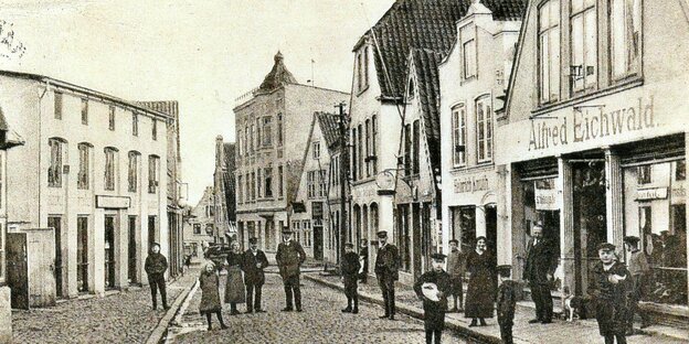 Historisches Foto einer Straße in Kappeln