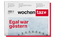 Εικονογράφηση τεύχους του wochentaz με τίτλο «No Matter Was Yesterday».