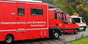 Ein Einsatzfahrzeug des Zentrums für Brand- und Katastrophenschutzes im Landkreis Barnim in Brandenburg
