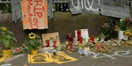Tatort an dem Mouhamed Dramé am 8. August 2022 durch fünf Schüsse aus einer Maschinenpistole der Polizei Dortmund getötet worden ist.