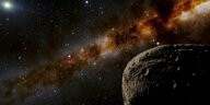 Illustration des derzeit am weitesten entfernten Objekts unseres Sonnensystems