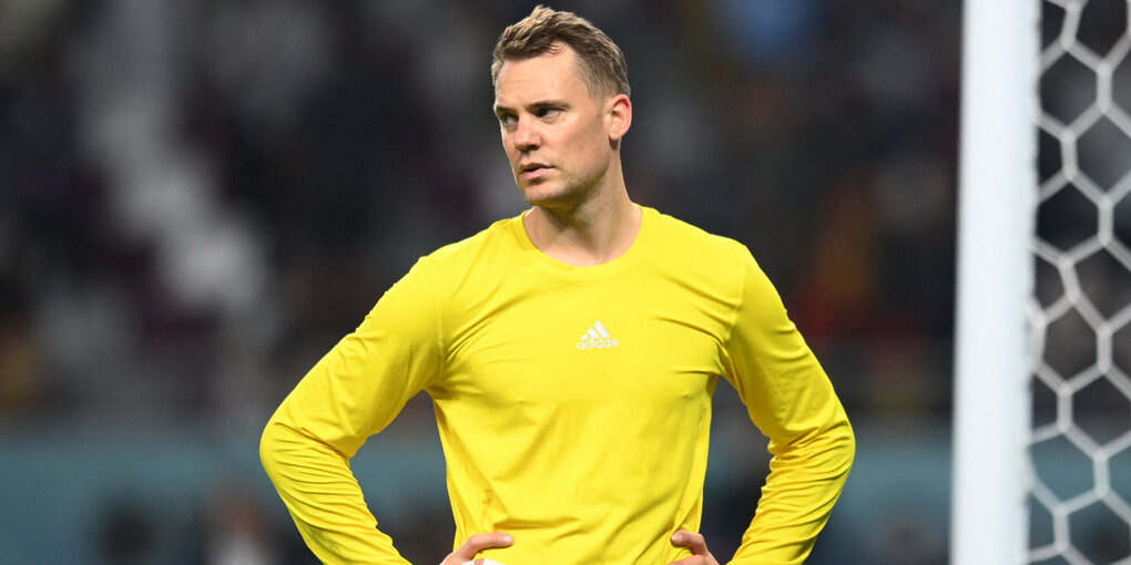 Mannschaftskapitän Manuel Neuer im Tor beim WM-Spiel gegen Japan