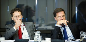 Premier Mark Rutte und Finanzminister Jeroen Dijsselbloem