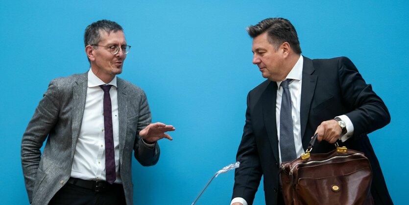 Christian Gaebler und Andreas Geisel im Gespräch