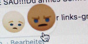 Screenshot eines emoticons für "wütend"