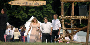 Ein Zeltlager der «Heimattreuen Deutschen Jugend» in der Nähe der Gemeinde Fromhausen.