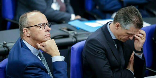 CDU-Vorsitzender Friedrich Merz im Bundestag