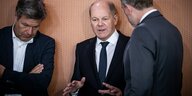 Wirtschaftsminister Habeck, Kanzler Scholz und Finanzminister Lindner